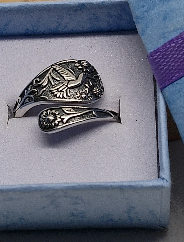 Bague colombe en argent sterling