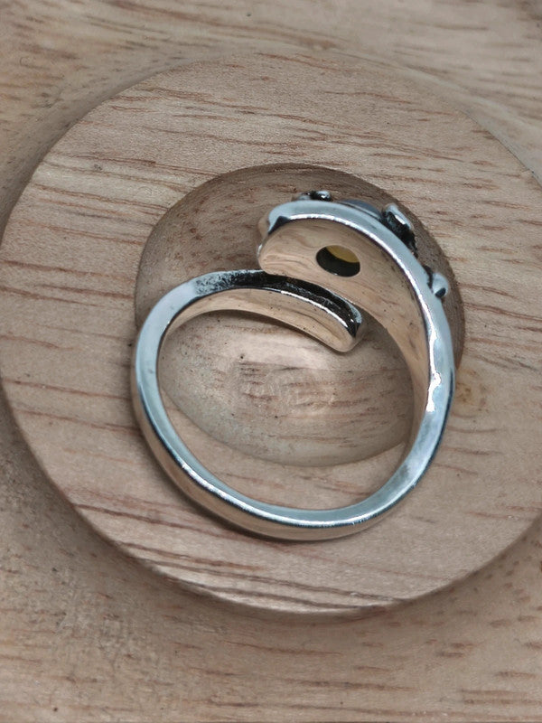 Bague cuillère en argent sterling et pierre de lune