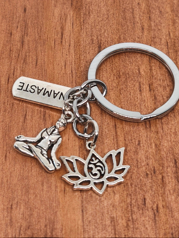 Porte clé zen en acier inoxydable