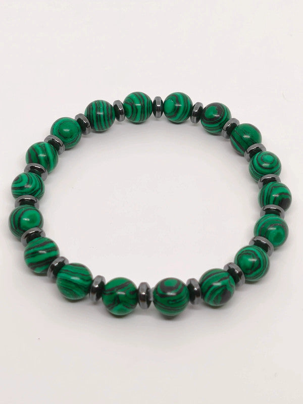 Bracelet en malachite résinée 8mm