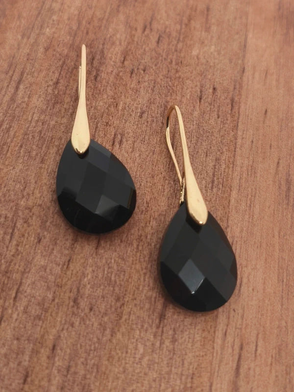 Boucles d'oreilles en obsidienne