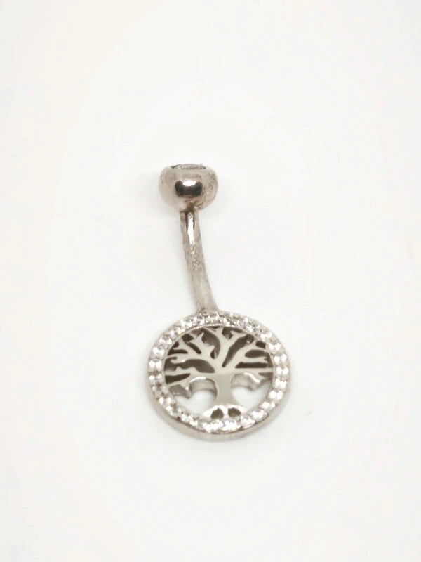 Piercing nombril arbre de vie en argent sterling
