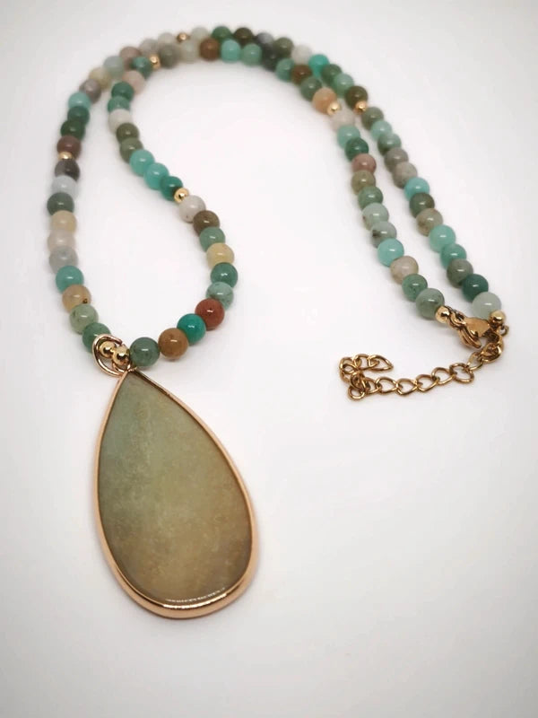 Collier en amazonite avec pendentif