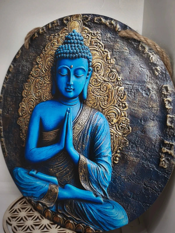 Cadre bouddha en bois