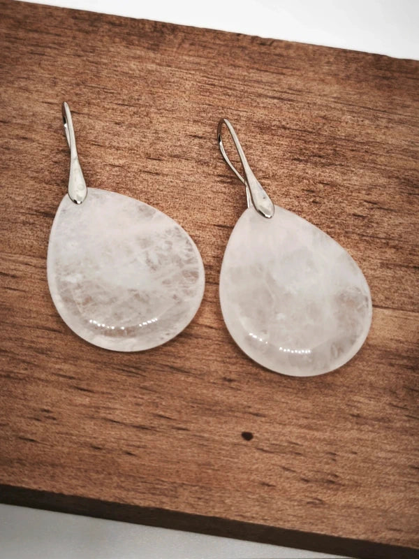 Boucles d'oreilles en cristal de roche