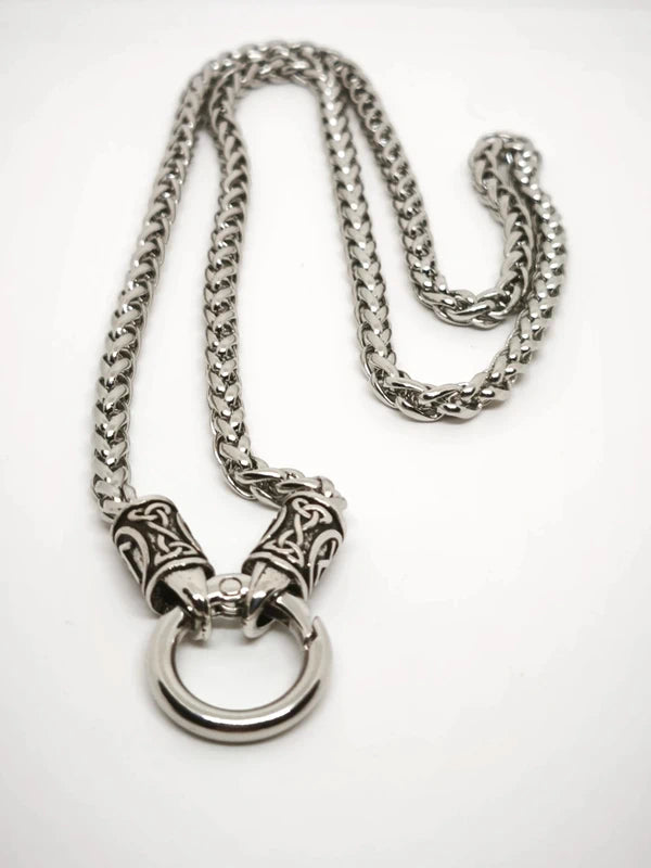 Collier celtique-viking en acier inoxydable