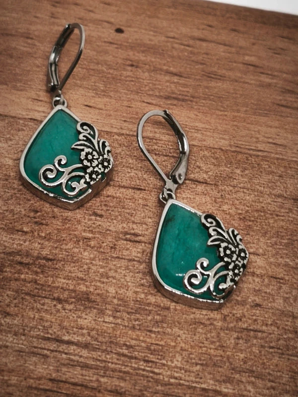 Boucles d'oreilles en pierre d'Amazonite