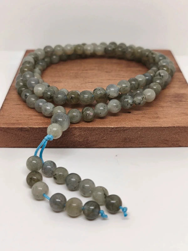 Collier Mala en labradorite 6mm