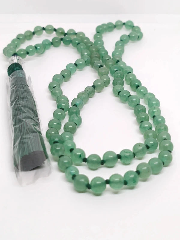 collier mala aventurine verte