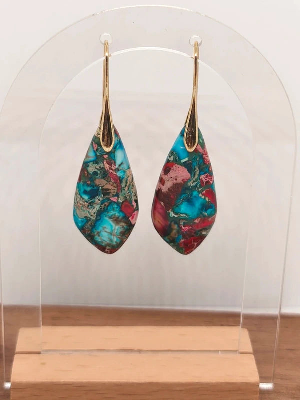 Boucles d'oreilles en variscite