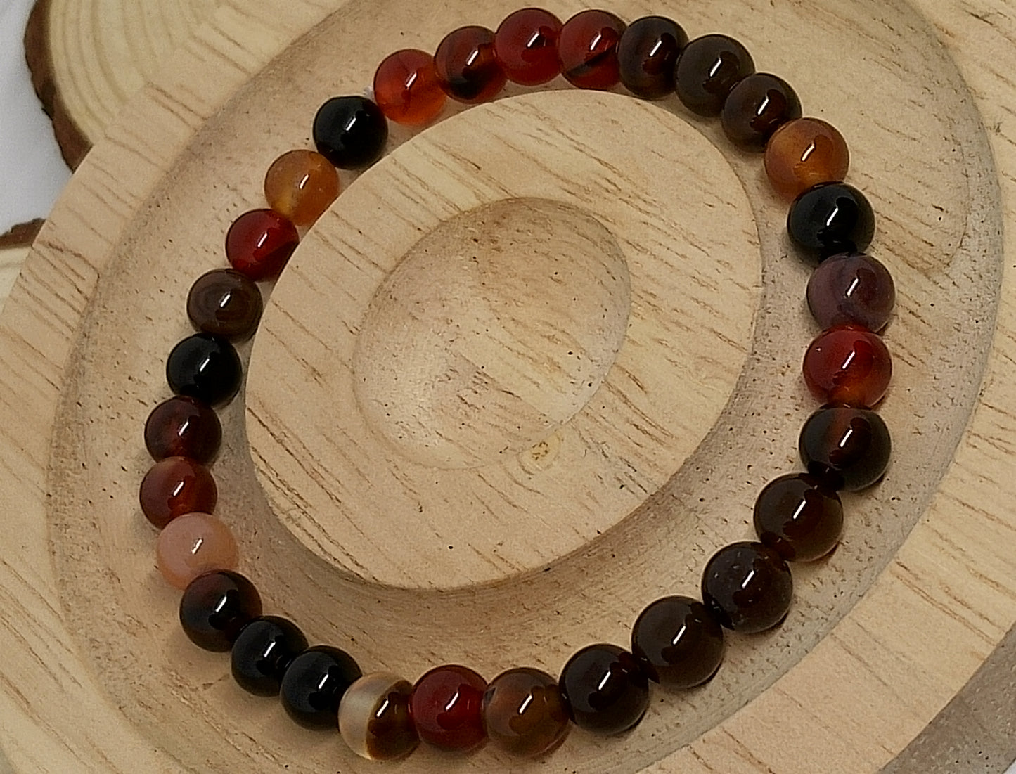 Bracelet en sardonyx 6mm