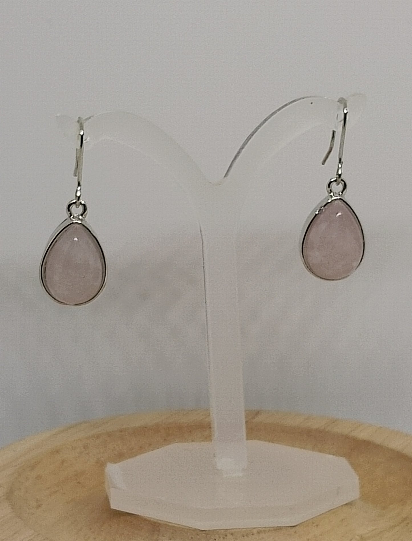Boucles d'oreilles en quartz rose
