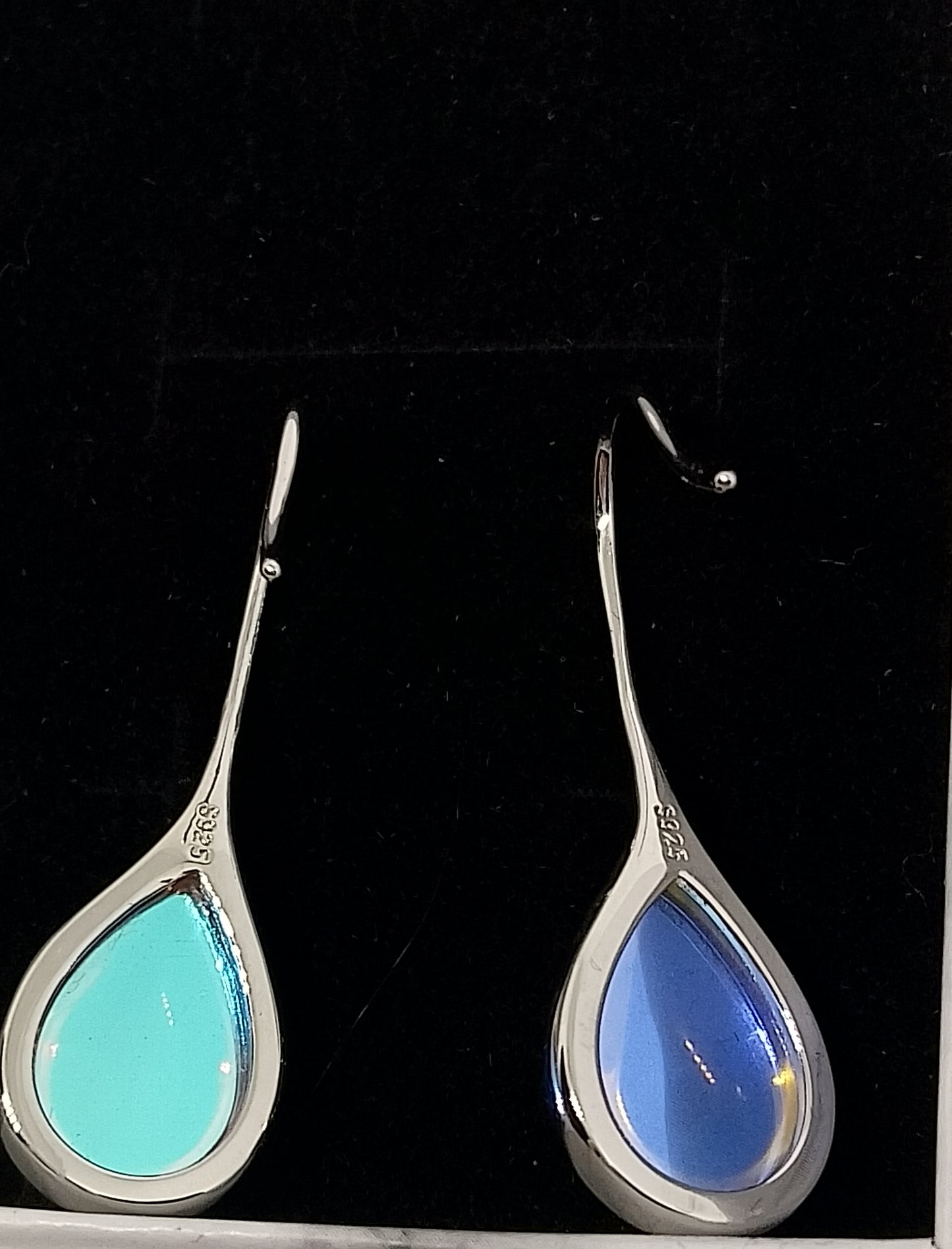 Boucles d'oreilles goutte en argent sterling 925 et pierre de lune