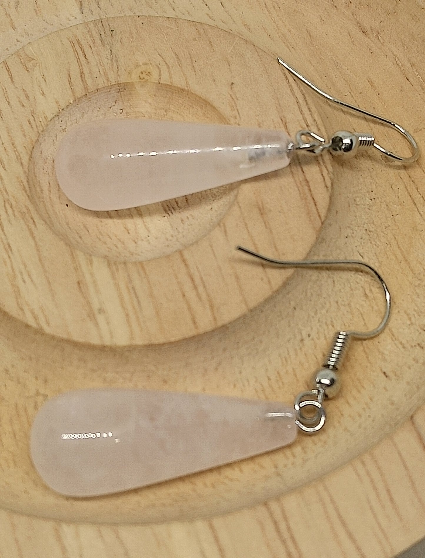 Boucles d'oreilles en quartz rose