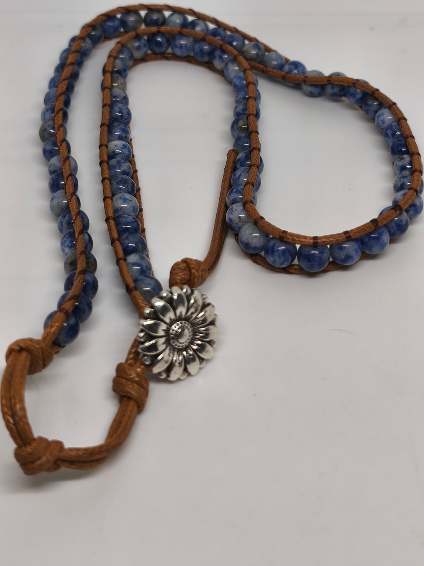 Bracelet enveloppant en sodalite 6mm