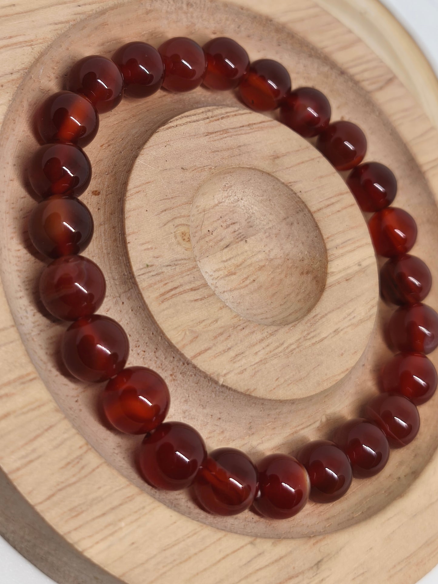 Bracelet en cornaline 8mm