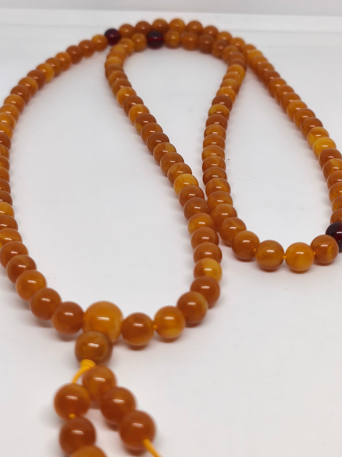 Collier Mala en ambre cire d'abeilles