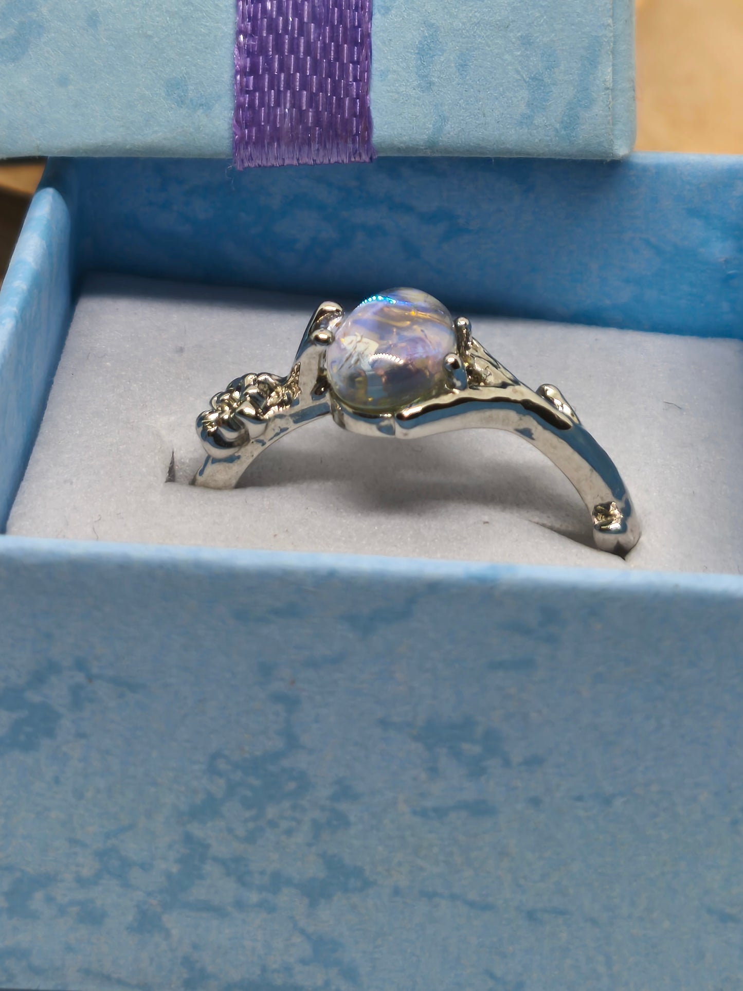 Bague en pierre de lune 19mm