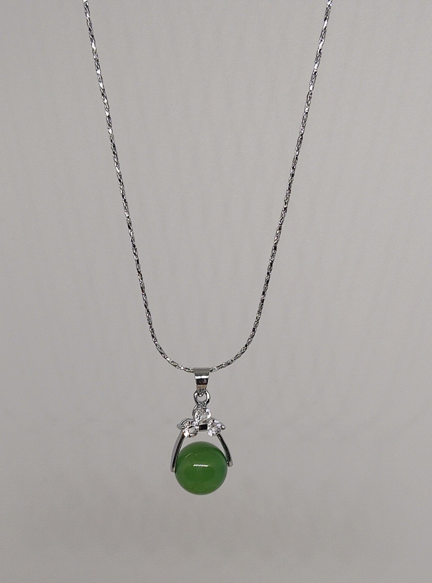 Collier perle de chrysoprase