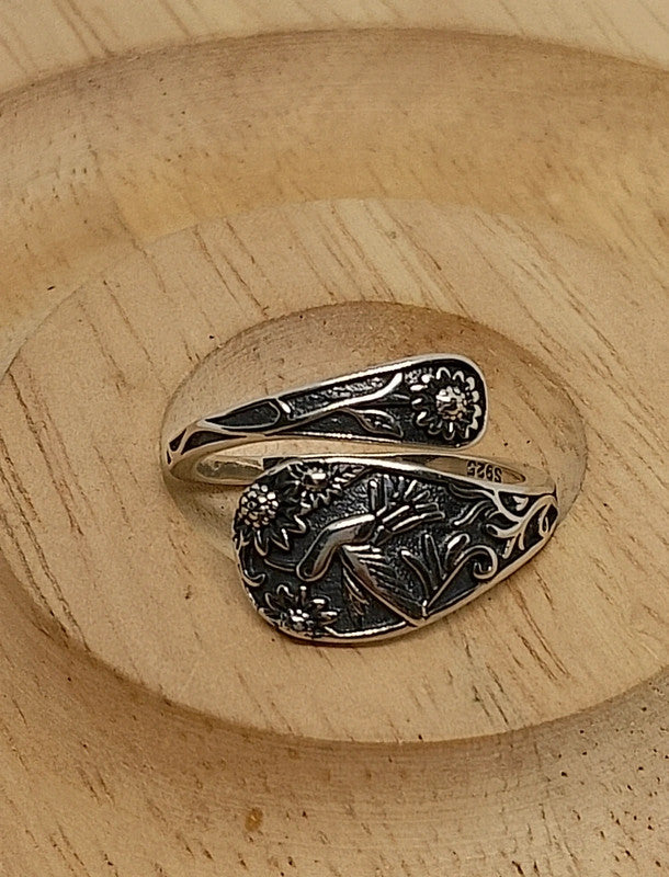 Bague colombe en argent sterling