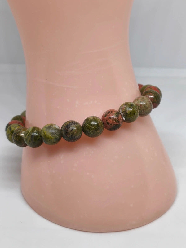 Bracelet en unakite 8mm