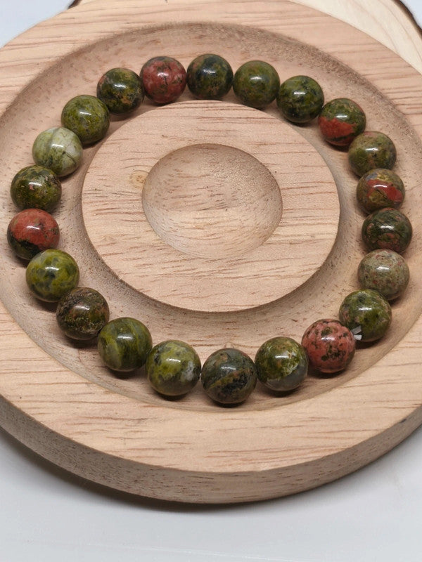 Bracelet en unakite 8mm