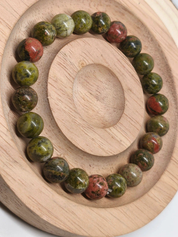 Bracelet en unakite 8mm