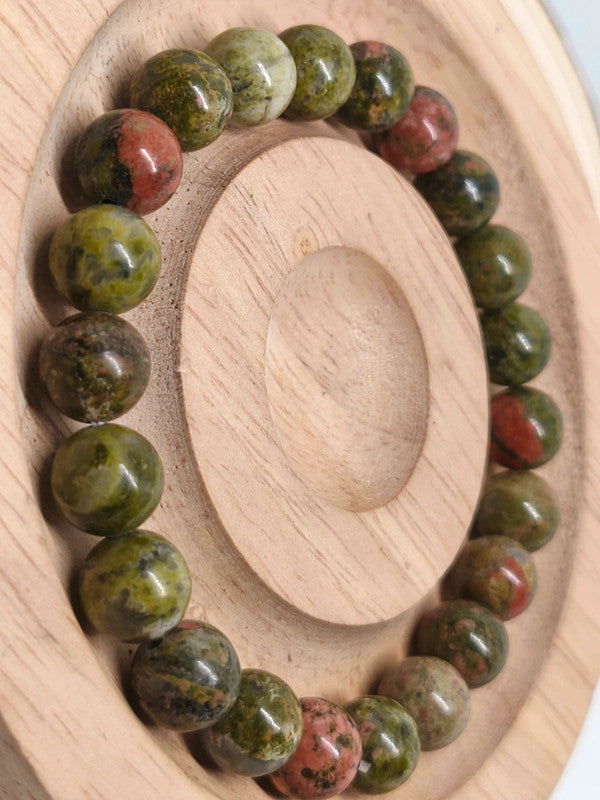 Bracelet en unakite 8mm