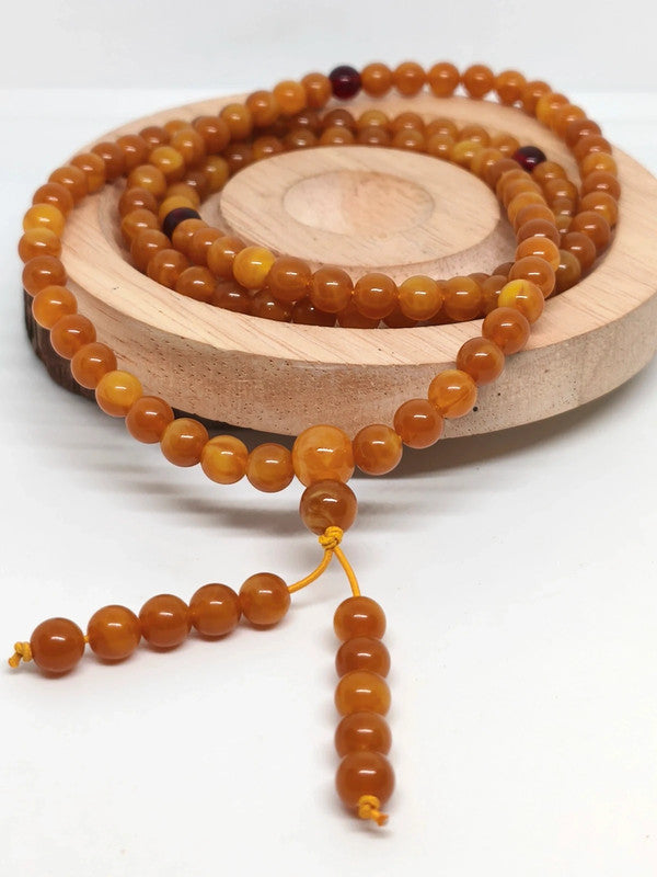 Collier Mala en ambre cire d'abeilles