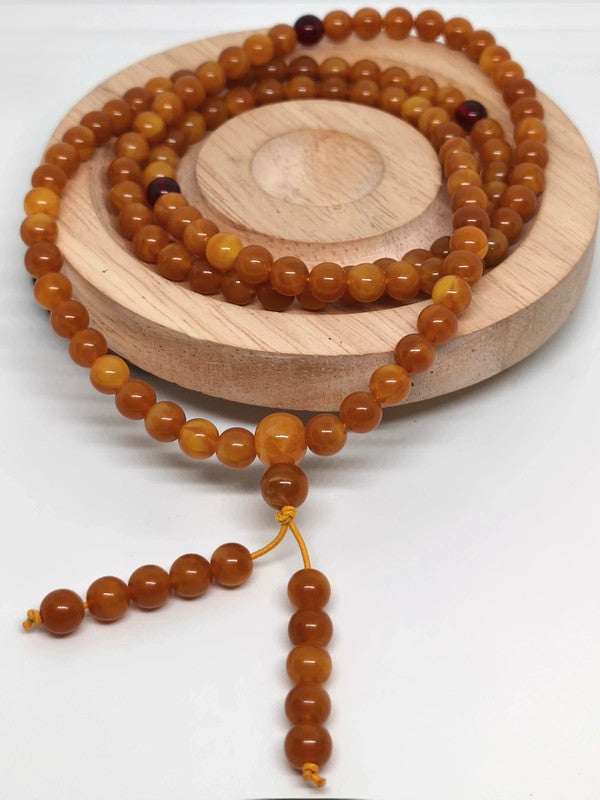 Collier Mala en ambre cire d'abeilles