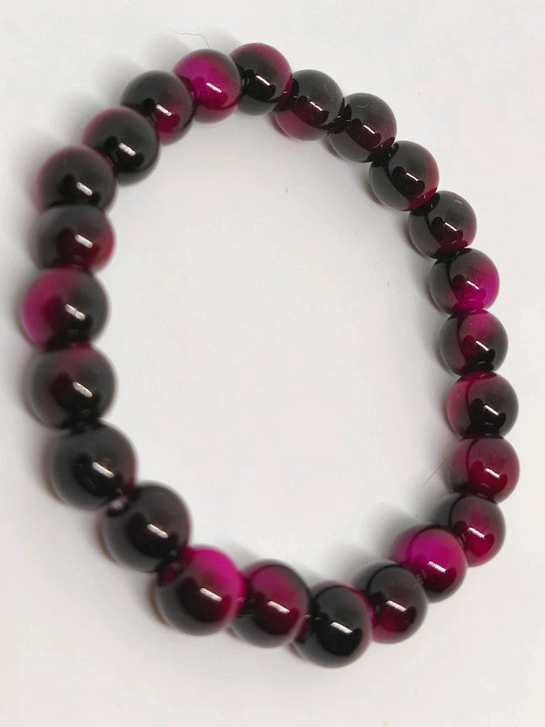 Bracelet en oeil de tigre rose 8mm