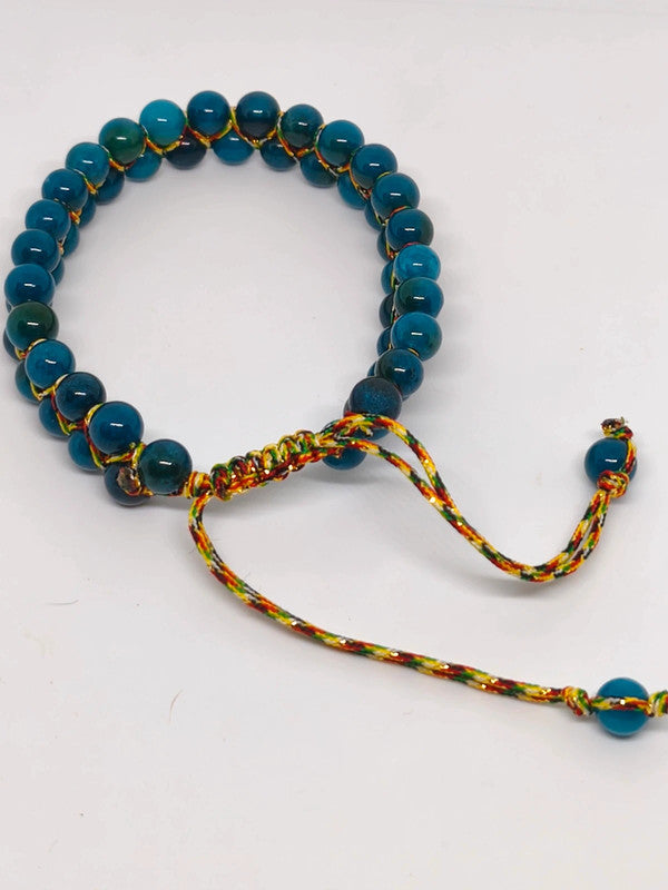 Bracelet en apatite bleue 6mm