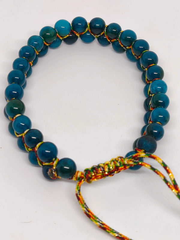 Bracelet en apatite bleue 6mm