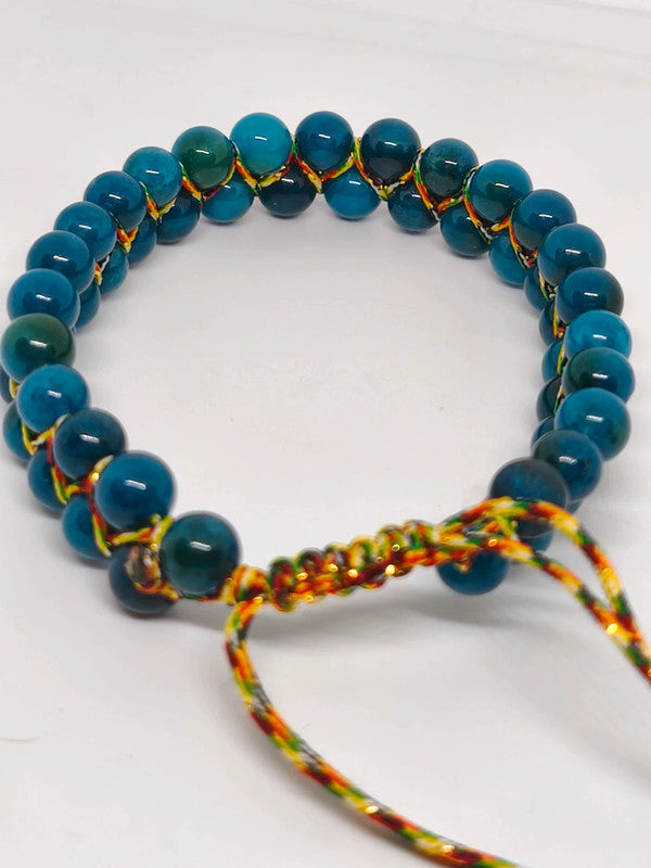 Bracelet en apatite bleue 6mm