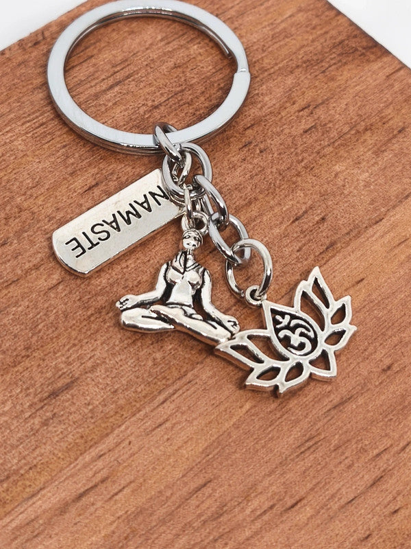 Porte clé zen en acier inoxydable