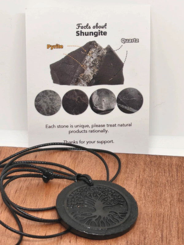 Collier en  shungite, arbre de vie