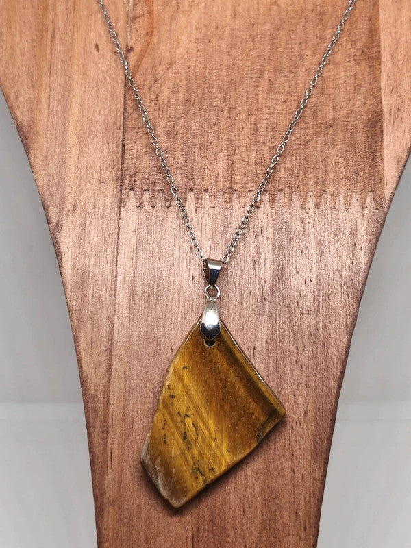 Collier en pierre d'oeil de tigre