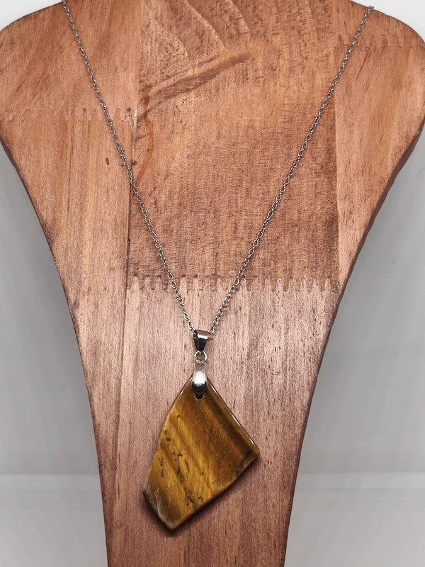 Collier en pierre d'oeil de tigre