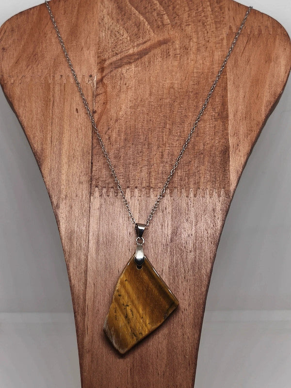 Collier en pierre d'oeil de tigre