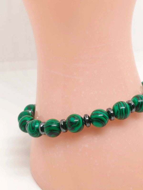 Bracelet en malachite résinée 8mm