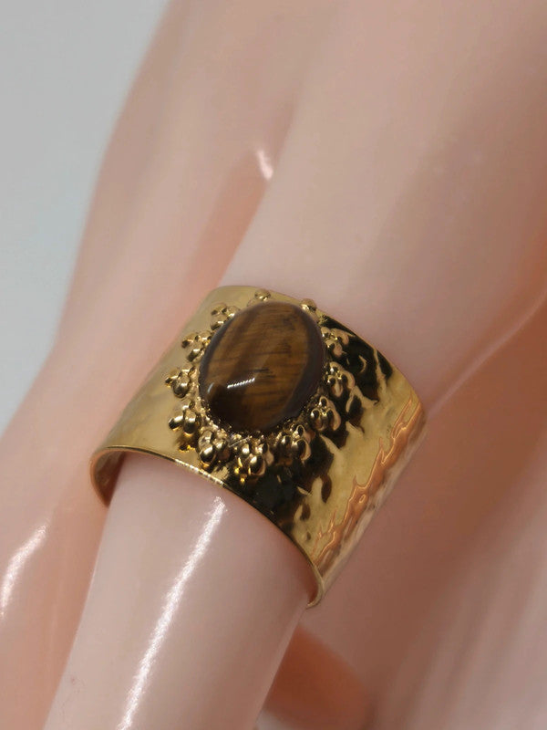 Bague en oeil de tigre