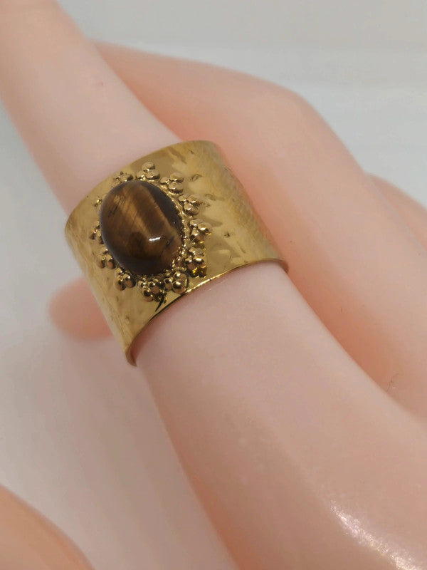 Bague en oeil de tigre