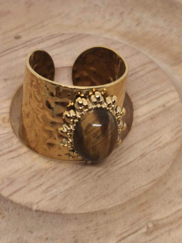 Bague en oeil de tigre