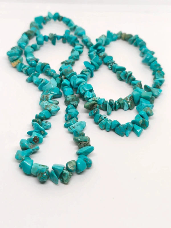 Collier en chips de pierre de turquoise
