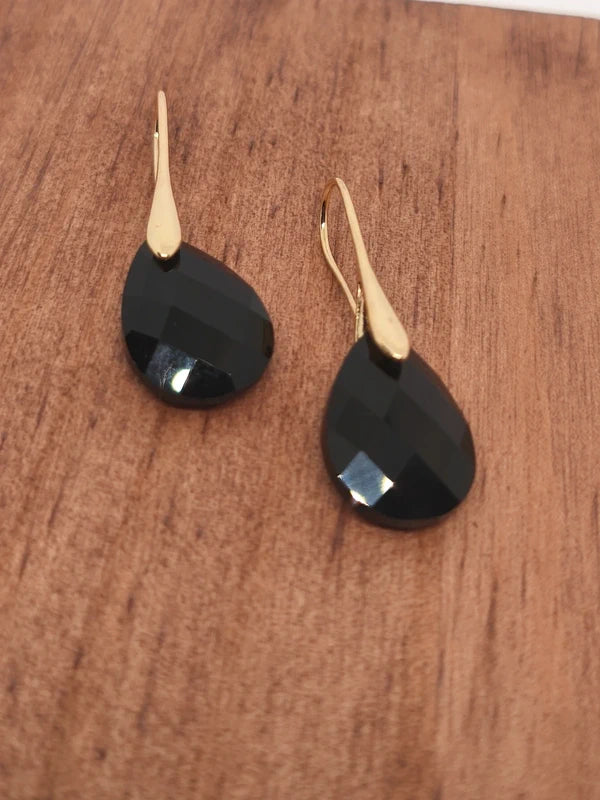 Boucles d'oreilles en obsidienne