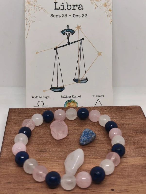 Bracelet zodiaque balance multiperles 8mm