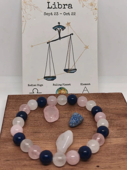 Bracelet zodiaque balance multiperles 8mm