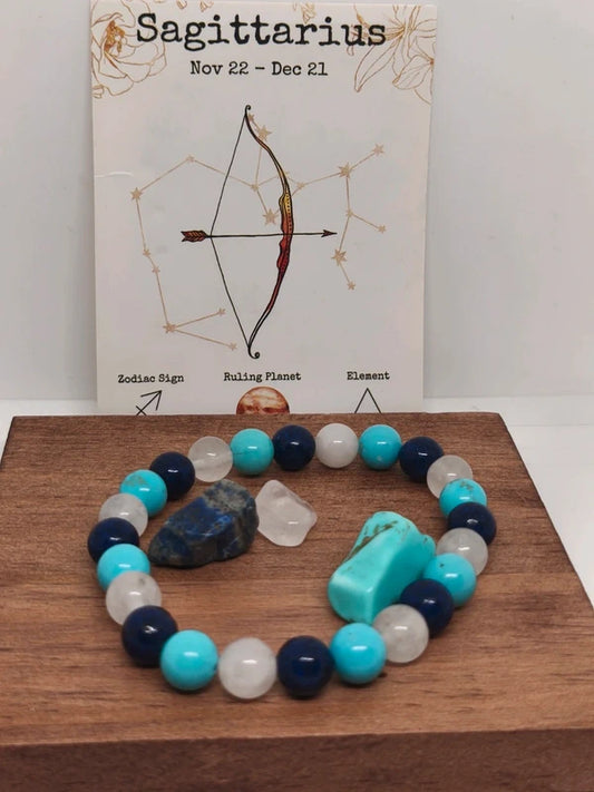 Bracelet zodiaque sagittaire multiperles