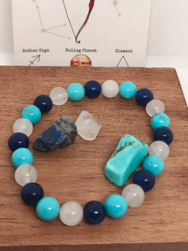 Bracelet zodiaque sagittaire multiperles