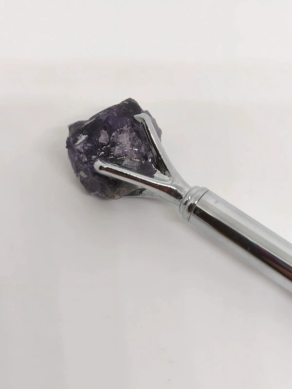 Stylo avec pierre d'améthyste